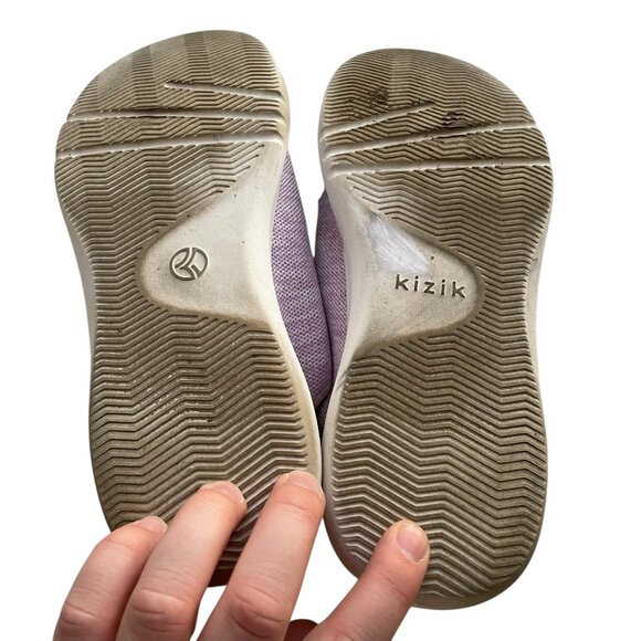 Kizik Madrid Eco Knit Sneakers Size 8.5 Lavender Purple Hands Free Slip On Shoes - Picture 5 of 6